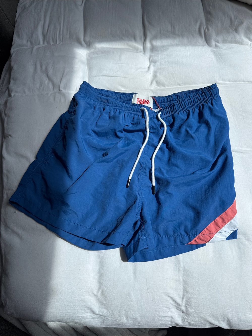 NWT Solid & Striped The Classic Swim Trunks Lapis Blue Sz L